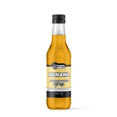 Banana Flavour milkshake syrup 250ml JB Syrups