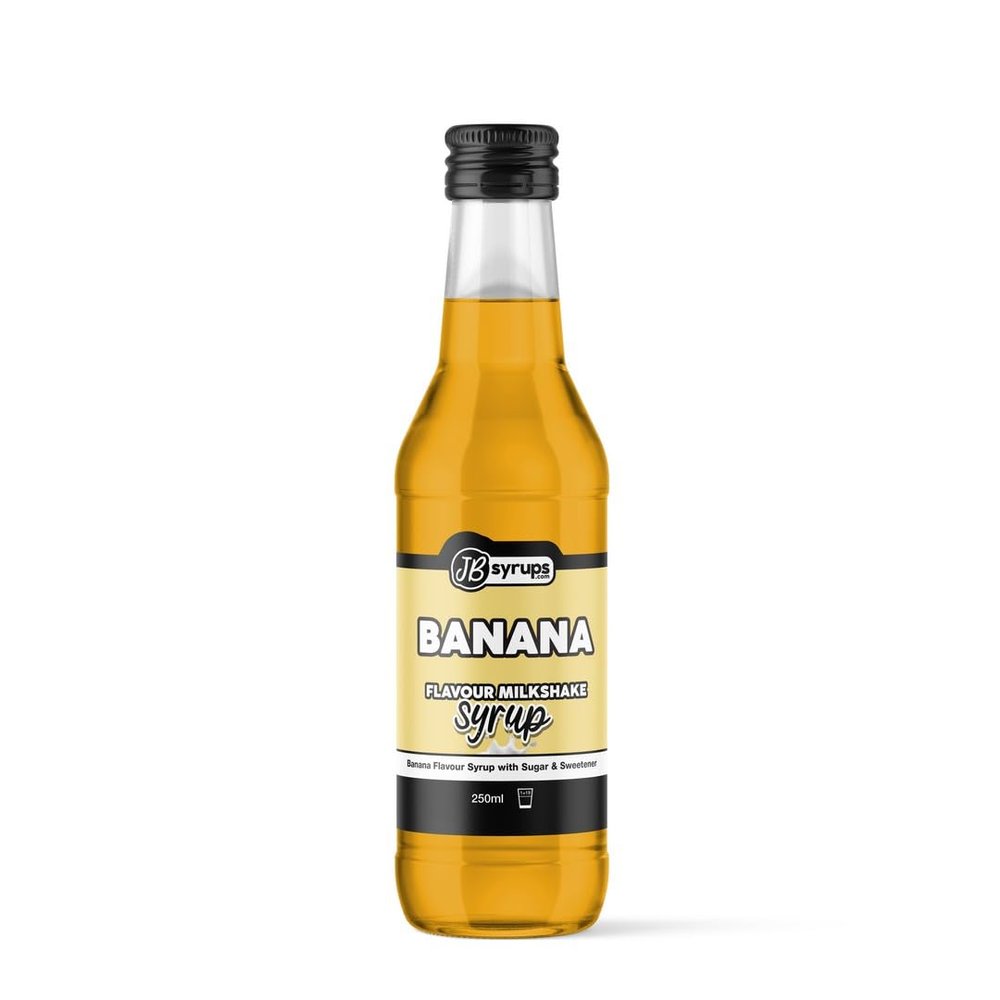 Banana Flavour milkshake syrup 250ml JB Syrups