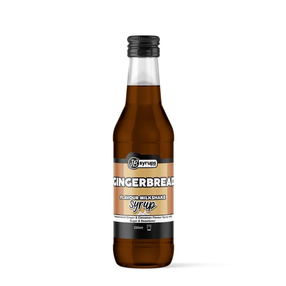 Gingerbread & Cinnamon Flavour milkshake syrup 250ml JB Syrups