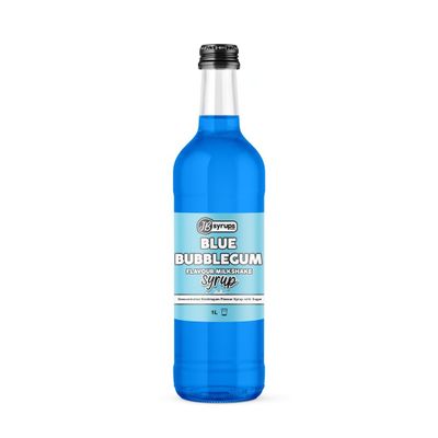 Blue Bubblegum Flavour milkshake syrup 1L JB Syrups