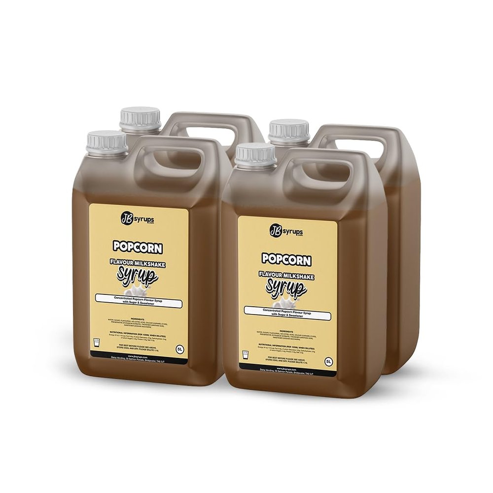 Popcorn Flavour milkshake syrup 4 x 5L JB Syrups
