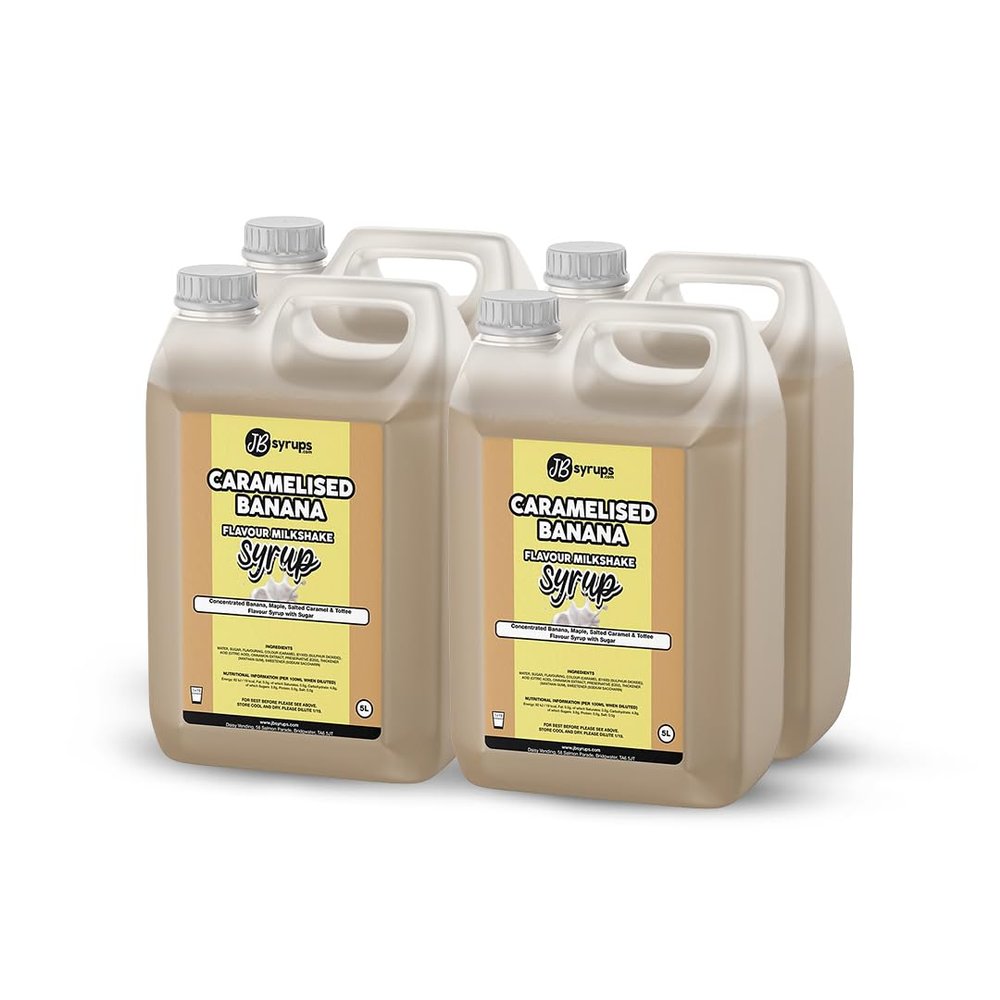 Banana & Maple Flavour milkshake syrup 4 x 5L JB Syrups