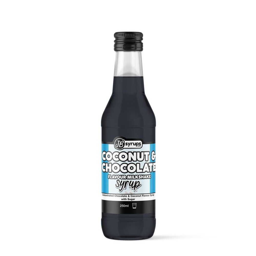 Coconut & Chocolate Flavour milkshake syrup 250ml JB Syrups
