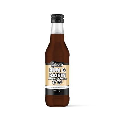 Rum & Raisin Flavour milkshake syrup 250ml JB Syrups