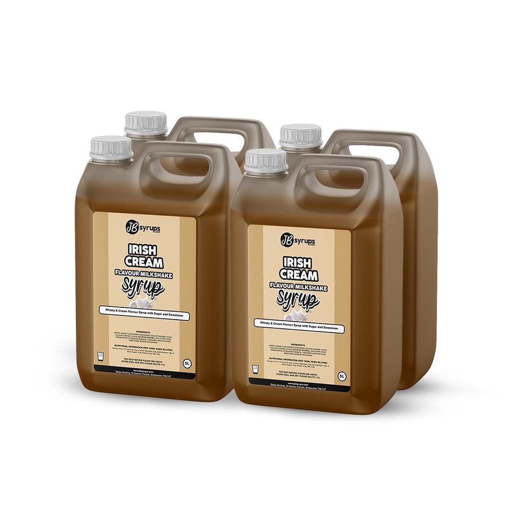 Irish Cream Flavour milkshake syrup 4 x 5L JB Syrups