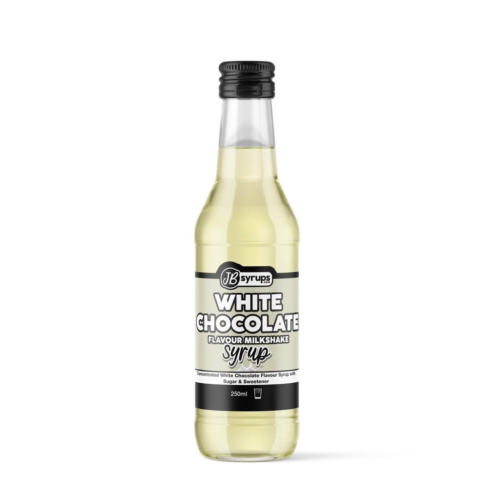 White Chocolate Flavour milkshake syrup 250ml JB Syrups