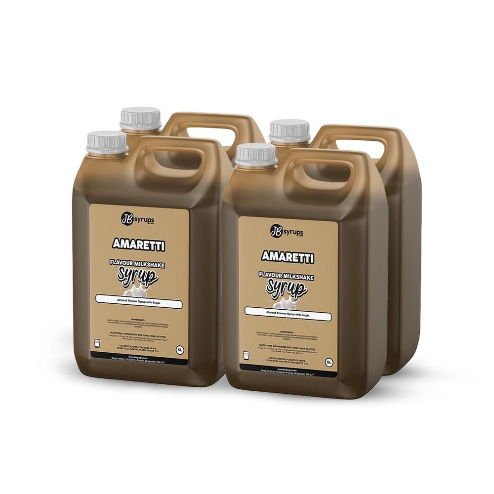 Almond Flavour milkshake syrup 4 x 5L JB Syrups
