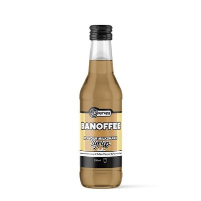Banoffee Flavour milkshake syrup 250ml JB Syrups