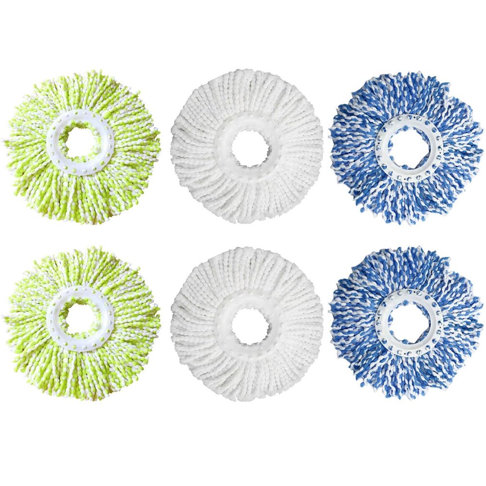 6 Pack Spin Mop Refill Pads Compatible with SIMPLI-Magic 79349 79117 979193 79229 Spin Mop Cleaning System, Part No.79161