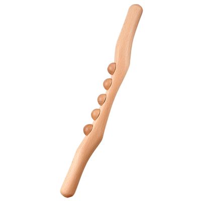 Wooden Massage Stick Retro Beech Handheld Massager for Body and Foot
