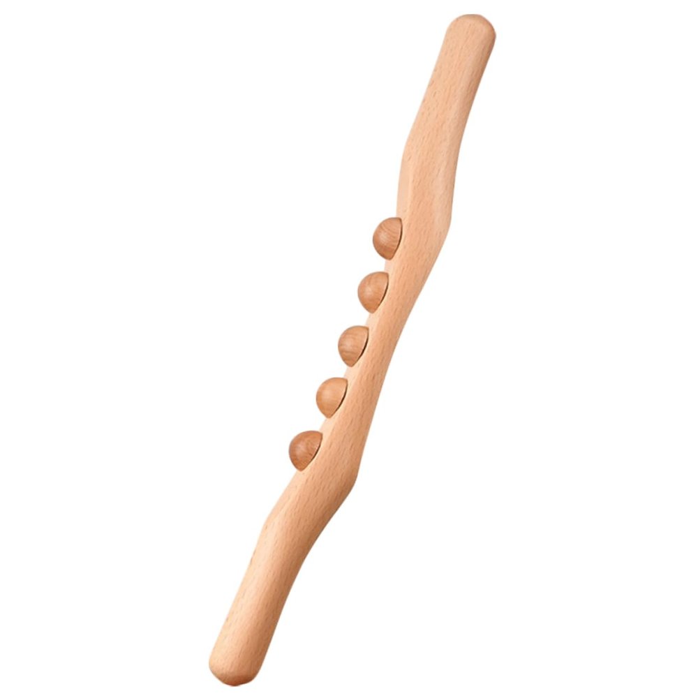 Wooden Massage Stick Retro Beech Handheld Massager for Body and Foot