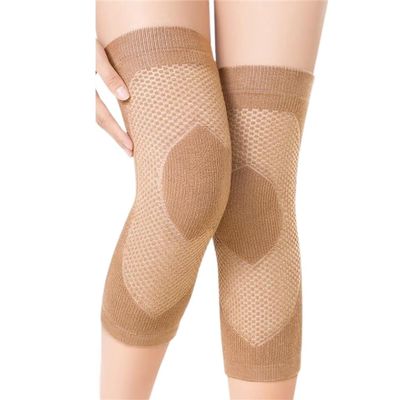 TRoki Warm Silk Knee Protection for Men and Women  Autumn and Winter Joint Support with Sheath (Dark Color, Medium Size)