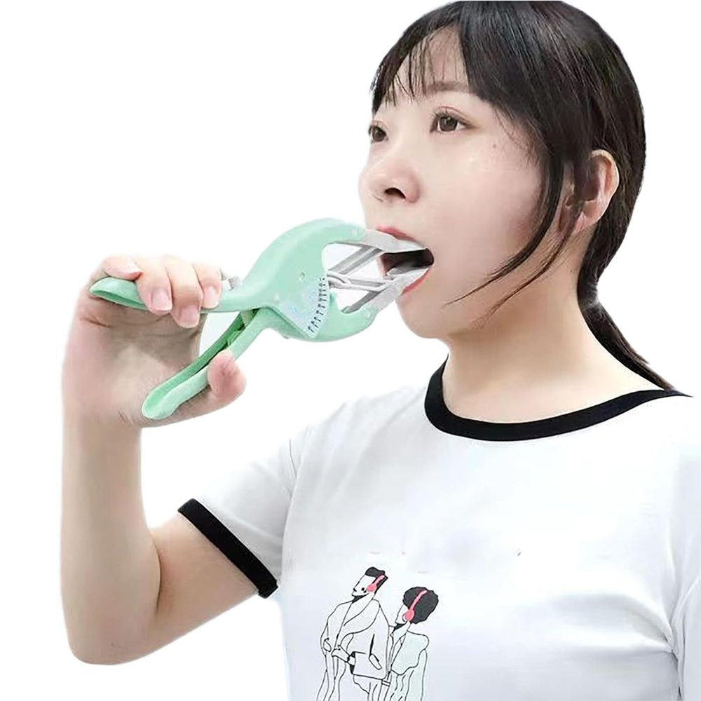 NGARY Cheek Lip Retractor, Mouth Opening Expander Mouth Opener With 2 Training Mode and Clear Angle Plate, Adjustable Opening Distance From 7 To 50mm