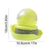 Soapbar Dispensing Palm Brush - Pressing Cleaning Brush,Kitchen Brush for Pans, Pots, Counter & Kitchen Sink Cleaning, Bathroom Accessories, Brush Scrubber Cenmoo view 4