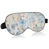 Ethnic Pattern Texture Sleep Mask Light Blocking Eye Mask for Sleeping with Adjustable Strap Watercolor Blue Flower Soft Lightweight Eye Cover Blindfold for Men Women Work Travel Naps view 1