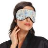 Ethnic Pattern Texture Sleep Mask Light Blocking Eye Mask for Sleeping with Adjustable Strap Watercolor Blue Flower Soft Lightweight Eye Cover Blindfold for Men Women Work Travel Naps view 2