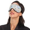 Ethnic Pattern Texture Sleep Mask Light Blocking Eye Mask for Sleeping with Adjustable Strap Watercolor Blue Flower Soft Lightweight Eye Cover Blindfold for Men Women Work Travel Naps view 4