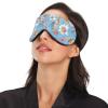 Ethnic Colorful Flowers Sleep Mask Light Blocking Eye Mask for Sleeping with Adjustable Strap Exotic Leaves Soft Lightweight Eye Cover Blindfold for Men Women Work Travel Naps view 4