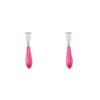 2 set of Brush Clean Tool Fool-style Operation Light-weight Repetitive Using Brushes Cleaner Cosy Grip Useful Unique Design Comb Cleaners Pink view 1