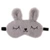 10 Set Kids Adults Plush Bunny Rabbit Sleep Mask Eye Shade Cover Blindfold Gray view 2