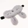 10 Set Kids Adults Plush Bunny Rabbit Sleep Mask Eye Shade Cover Blindfold Gray view 4