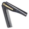 2 set of Men Folding Pocket Clip Plastic Portable Head Beard Combs Bussiness Trip Travel Lightweight Comb, black+silver, 1 Piece view 3