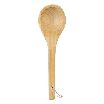 ANKROYU Wood Sauna Ladle, Sauna Water Dipper Ladle, Portable Sauna Ladlespoon Large Capacity Portable Wooden Sauna Ladle Spoon Scoop for Tea Wine Water Hot Soups or Hot Water