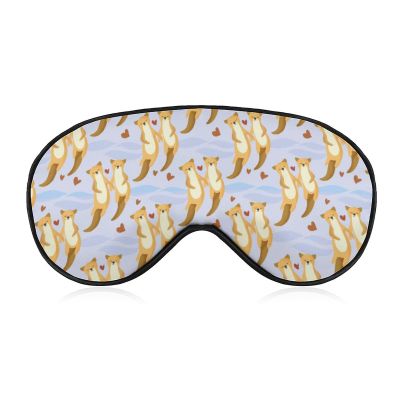 Otter Textured Animal Eye Mask Sleeping Blindfold Eye Cover with Adjustable Strap for Sleeping Travel