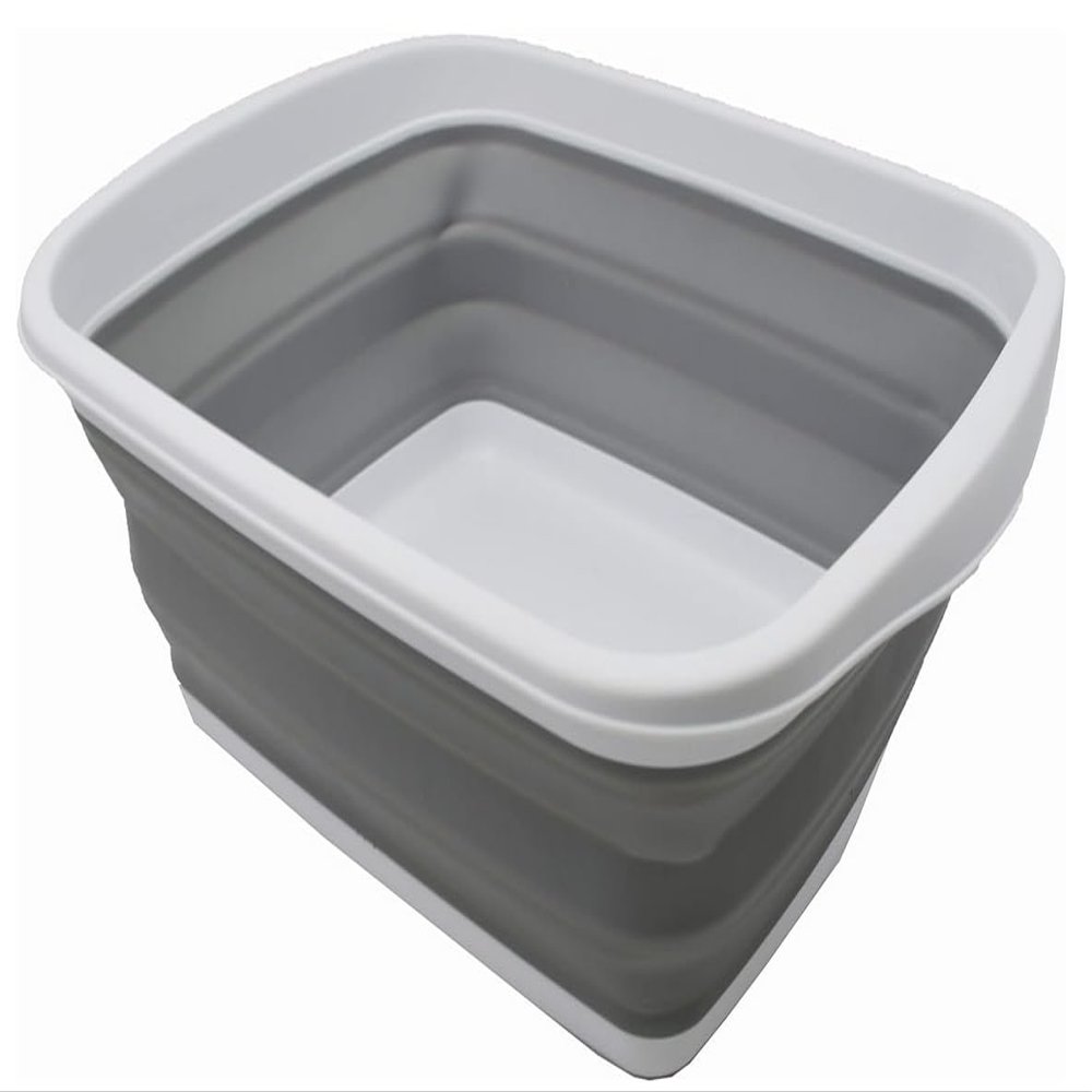 10L Collapsible Tub - Foldable Dish Tub - Portable Washing Basin