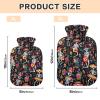 1L Large Hot Water Bottle Bag with Cover, Funny Skeletons Reusable Hot Water Bag for Hot and Cold Therapy, Menstrual Cramps, Neck, Shoulder, Back Pain Relief view 2