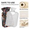 1L Large Hot Water Bottle Bag with Cover, Funny Skeletons Reusable Hot Water Bag for Hot and Cold Therapy, Menstrual Cramps, Neck, Shoulder, Back Pain Relief view 3