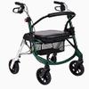 Rollator Walker with Seat Rolling Mobility Walking Aid Shock Absorber and Carrying Pouch Compact Folding Design Fits for Elderly from 5'2-6'5 Supports Up to 270 LBS Double the comfort The New view 1