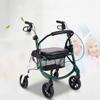 Rollator Walker with Seat Rolling Mobility Walking Aid Shock Absorber and Carrying Pouch Compact Folding Design Fits for Elderly from 5'2-6'5 Supports Up to 270 LBS Double the comfort The New view 2