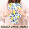 1L Large Hot Water Bottle with Cute Cover, Watercolor Lemons Hot Water Bag for Hand Feet Hot Therapy, Neck, Shoulders and Legs Pain Relief, Menstrual Cramps view 4