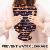 1L Large Hot Water Bottle Bag with Cover, Orane Purple Dots and Stripes Hot Water Bag for Hot and Cold Therapies, Neck, Shoulders and Legs Pain Relief, Menstrual Cramps view 4