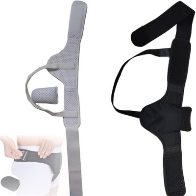 2Pcs Adjustable Hernia Belt for Men | Hernia Support Truss for Inguinal Groin Hernias | Left Or Right Side Waist Strap Inguina with Removable Compression Pads,XL
