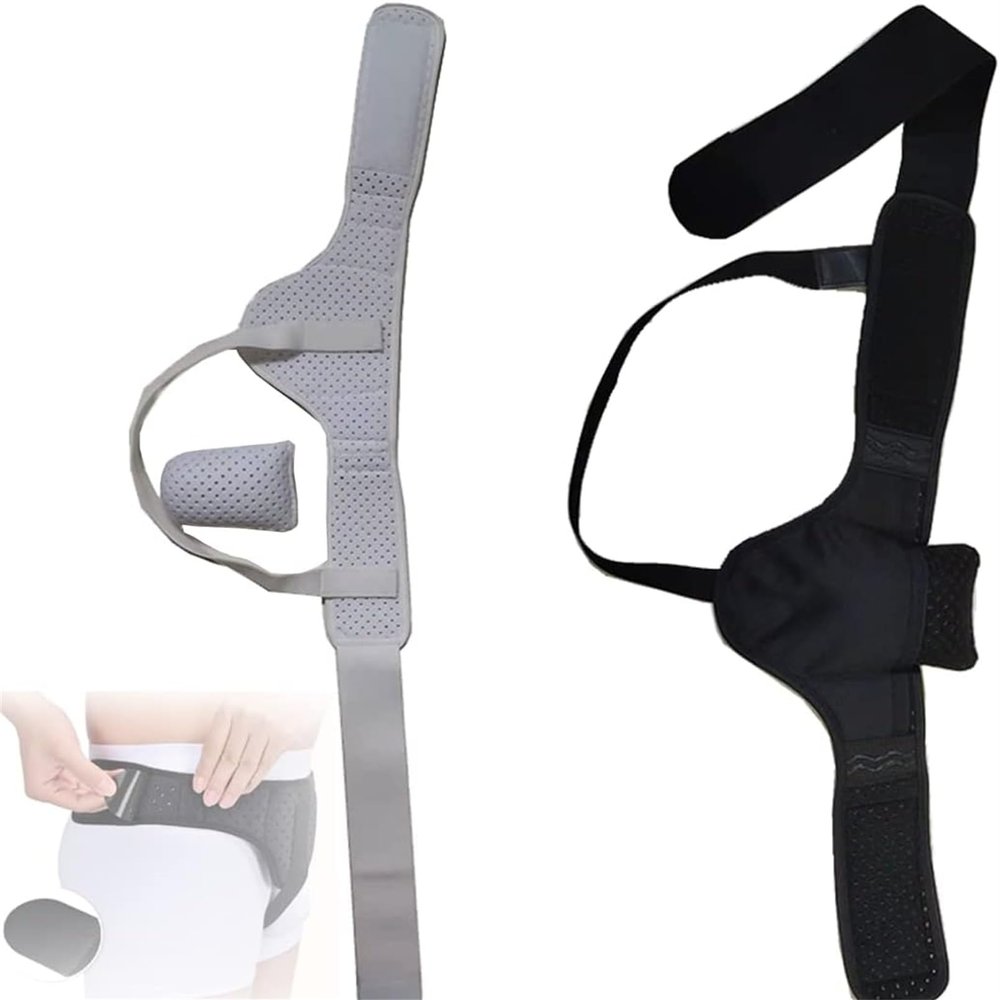 2Pcs Adjustable Hernia Belt for Men | Hernia Support Truss for Inguinal Groin Hernias | Left Or Right Side Waist Strap Inguina with Removable Compression Pads,XL