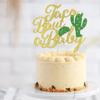 Dxsdgetue Gold Glitter Taco Bout A Baby Cake Topper,Mexican Fiesta Theme Baby Shower Party Decoration Supplies, Cactus Cake Topper for Mexican Fiesta Baby Shower Supplies, Taco Birthday Party Decor view 3