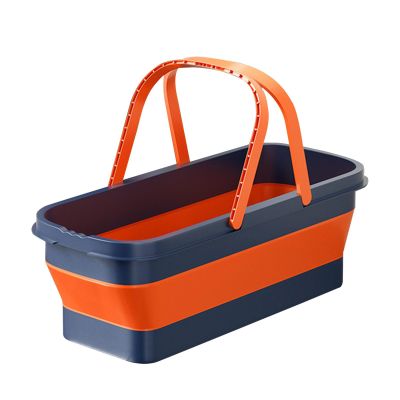 BHOLI Multiuse Collapsible Bucket, Folding Washing Tub, Portable Washing Basin With Wheel, Fishing Tub Buckets, Outdoor Portable Folding Baskets for Picnic Hiking, Backpacking, Camping, Fishing
