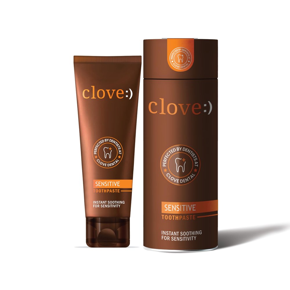 Clove Sensitive Toothpaste | Sensitivity Relief | Prevent Cavities | Reduces Bad Breath | Strengthens Enamel | Triclosan Free | Paraben Free | Peroxide free | Mint, Pack of 1 (100g)