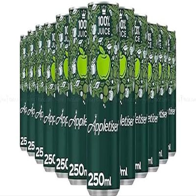 24 x Appletiser Cans 250ml 100% Apple Juice Lightly Sparkling