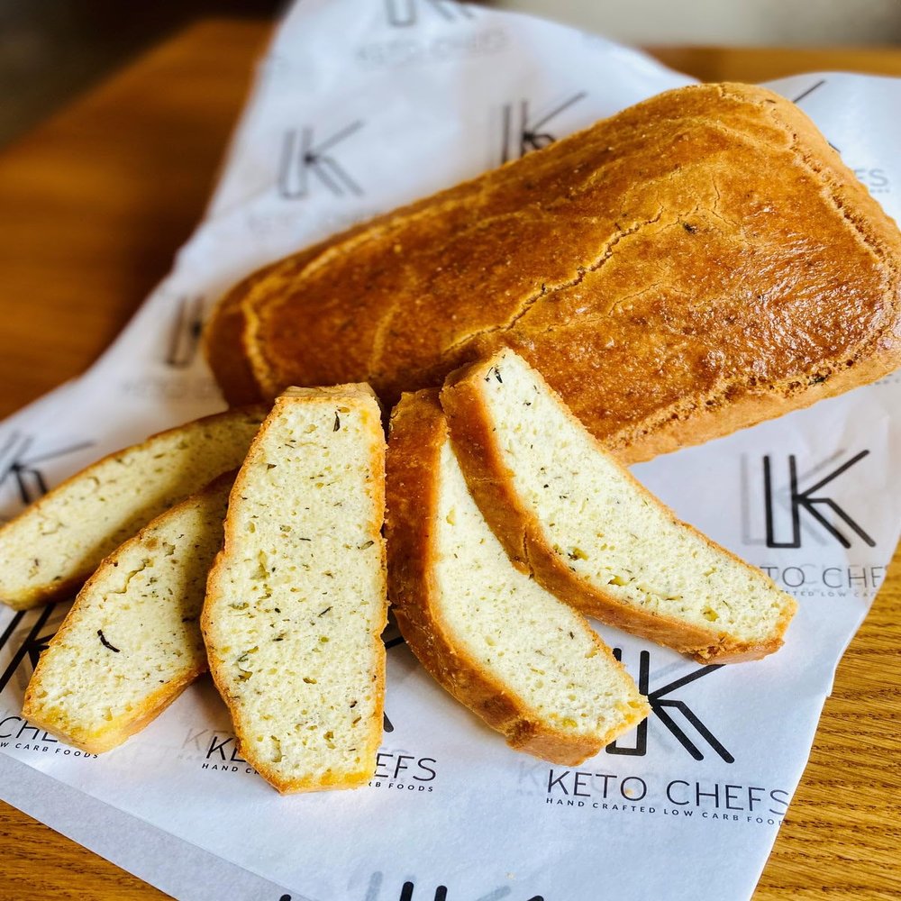 Keto Chefs Low Carb Gluten & Grain Free Garlic & Herb Focaccia Style Bread 400g Loaf