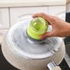 Goowafur Palm Brush Dish Scrubber,Pressing Dish Brush | Kitchen Brush for Pot Pan Sink Cleaning, Scrub Brush for Cleaning Kitchen, Bathroom, and Household view 2