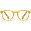 ABETOS Retro Blue Light Blocking Reading Glasses Round Frame Computer Eyeglasses Lightweight Fashion Clear Lens Readers Glasses with Spring Hinges for Men Women, Fruit Yellow 2.5 view 1