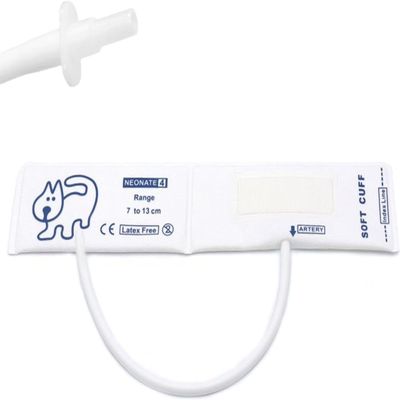 5PCS Disposable Veterinary Blood Pressure Cuff with BP 05 Connector for Animal or Neonate, 7-13 cm Single Tube Replacement NIBP Neonate Cuff, 4 Size