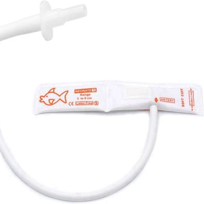 5PCS Disposable Veterinary Blood Pressure Cuff with BP 05 Connector for Cat Dog Animal, 3-6 cm Single Tube Replacement NIBP Pet Cuff, White