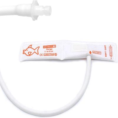 5PCS Disposable Veterinary Blood Pressure Cuff with BP 12 Connector for Veterinary Use for Cat Dog Animal, 3-6 cm Single Tube Replacement NIBP Pet Cuff