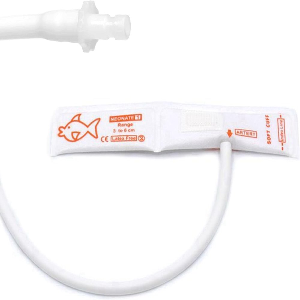 5PCS Disposable Veterinary Blood Pressure Cuff with BP 12 Connector for Veterinary Use for Cat Dog Animal, 3-6 cm Single Tube Replacement NIBP Pet Cuff