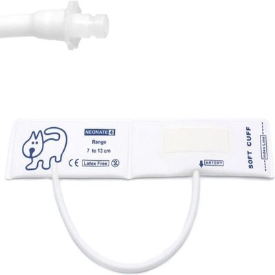 5PCS Disposable Veterinary Blood Pressure Cuff with BP 12 Connector for Animal Cat Dog Pet, 3-6 cm Single Tube Replacement NIBP Neonate Cuff