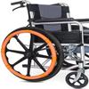 22/24Inch Wheelchair Push Rim Covers, Non-Slip Wear-Resistant Hand Push Cover, Wheelchair Rear Wheel, Push Ring Protective Cover,Orange view 1